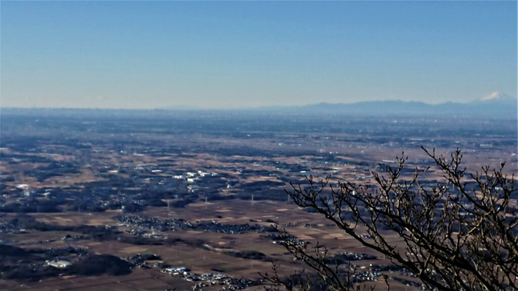 筑波山・女体山からの眺望、富士山も良く見えます